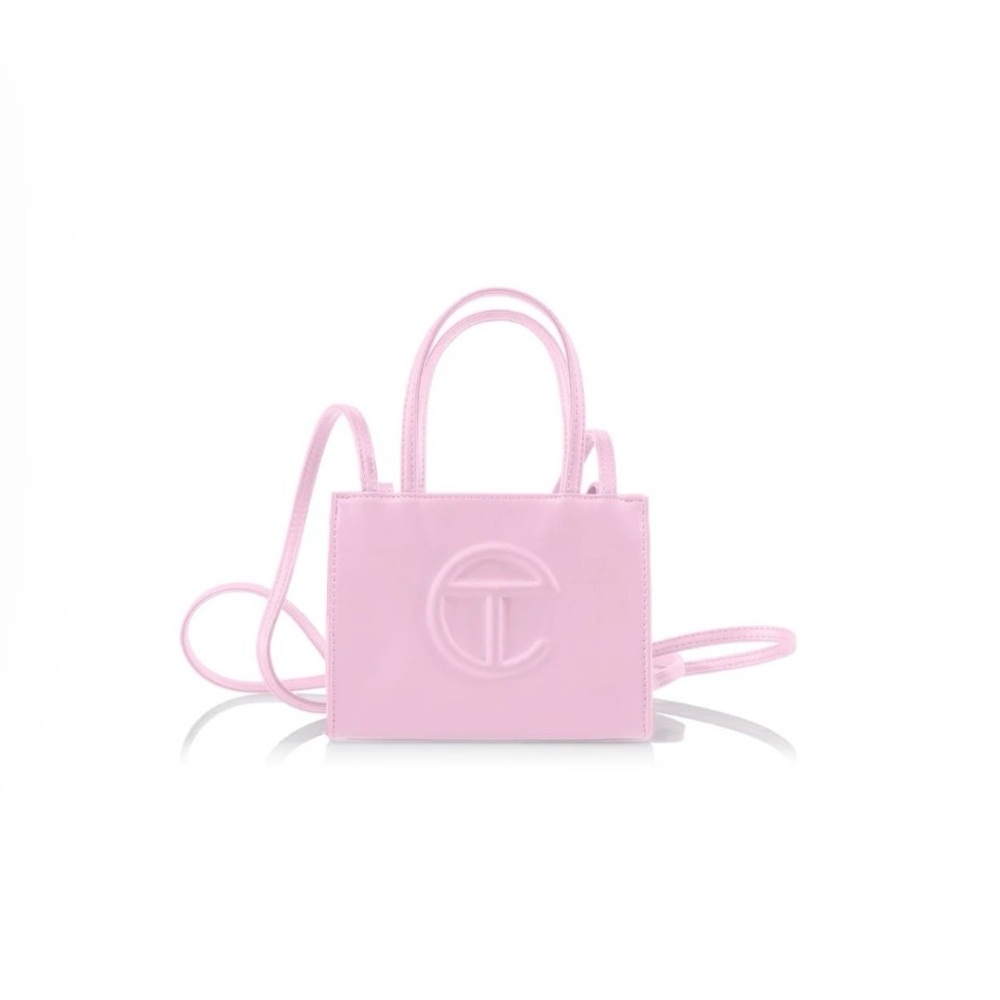 Bubblegum pink telfar bag.